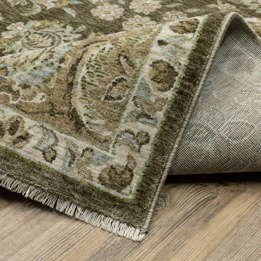 Westwood Beige Rug from Sphinx Rugs by Oriental Weavers in 2 x 8 Polyester - Wood detail