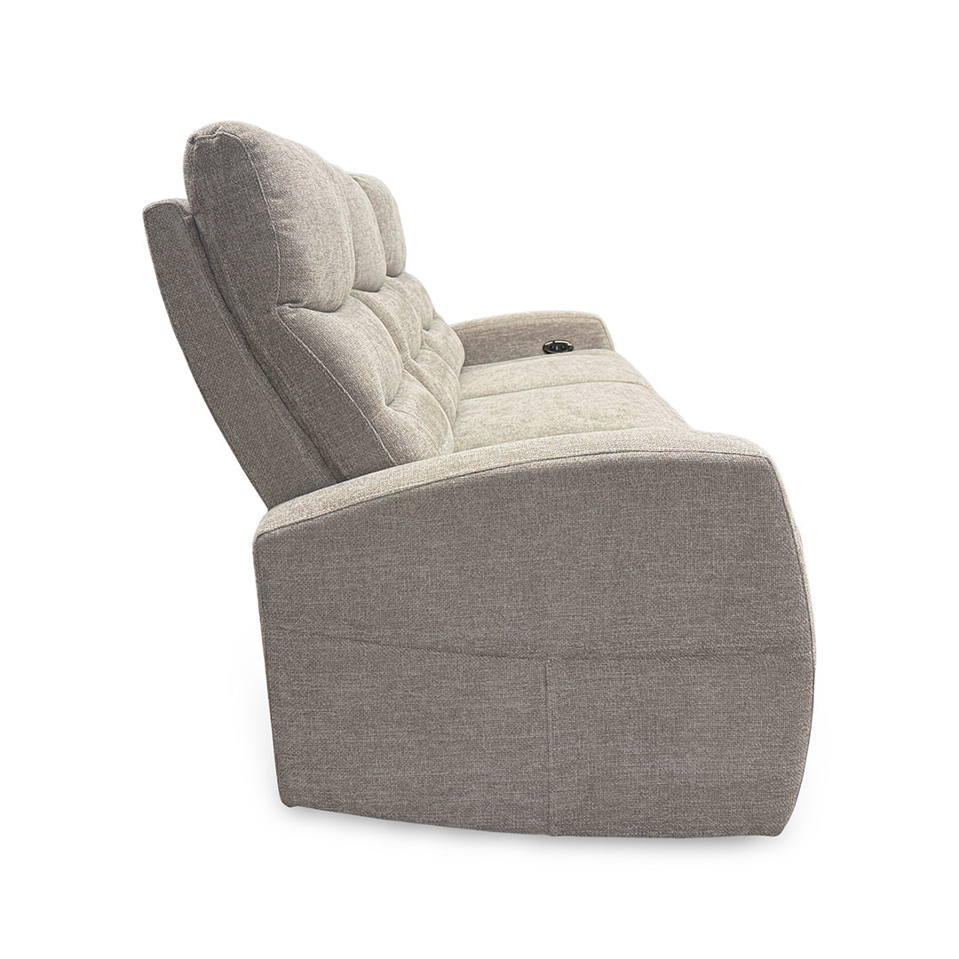 Pontenza Power Reclining Sofa from Washington in Polyester - Beige finish