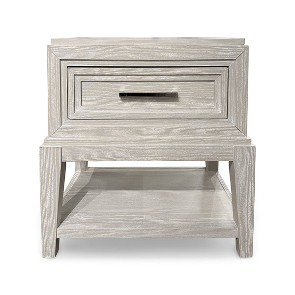 Radiance Nightstand from Holland House in White Veneer - Beige finish