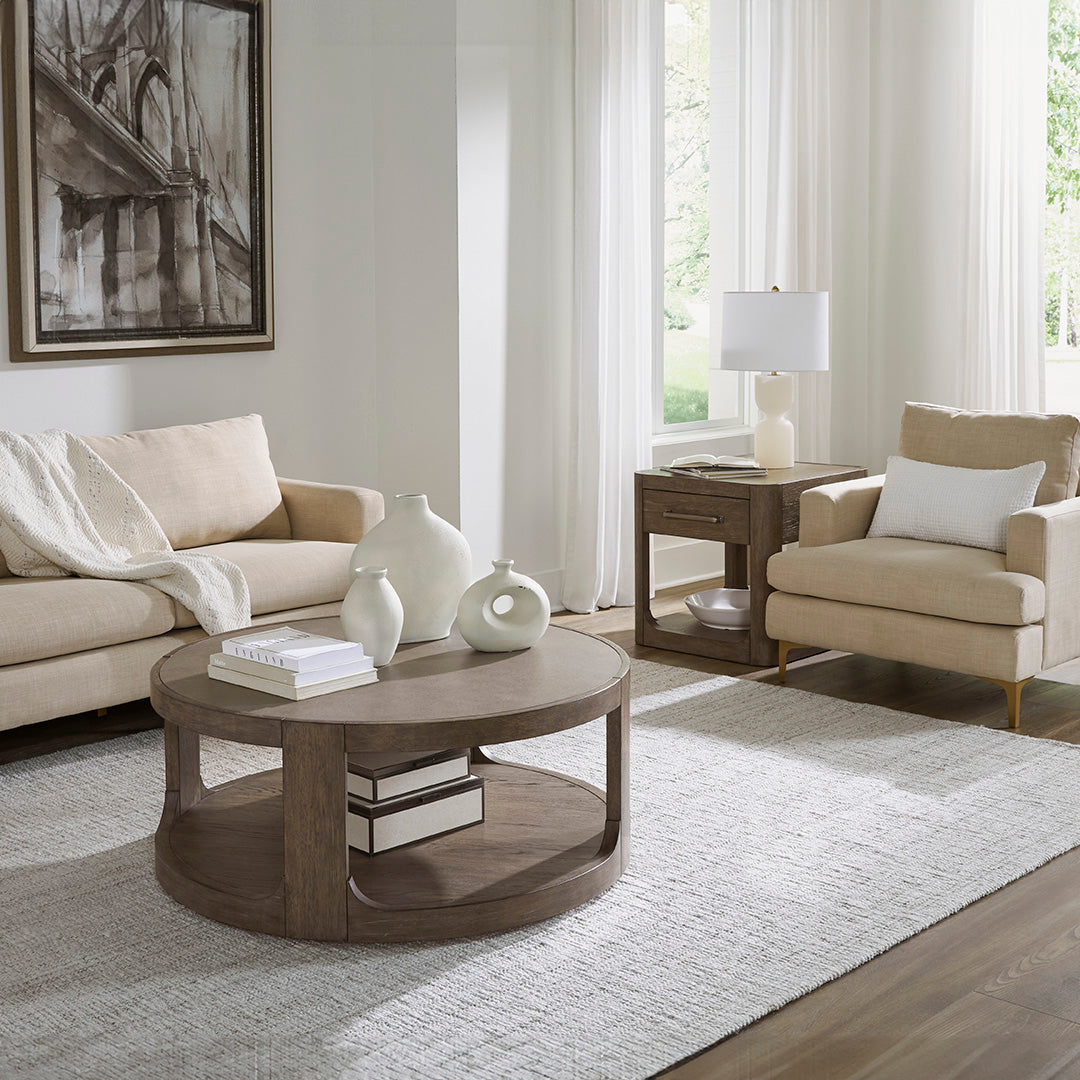 South Bend Round Cocktail Table from Liberty Furniture in Brown with Casters - Additional view 12