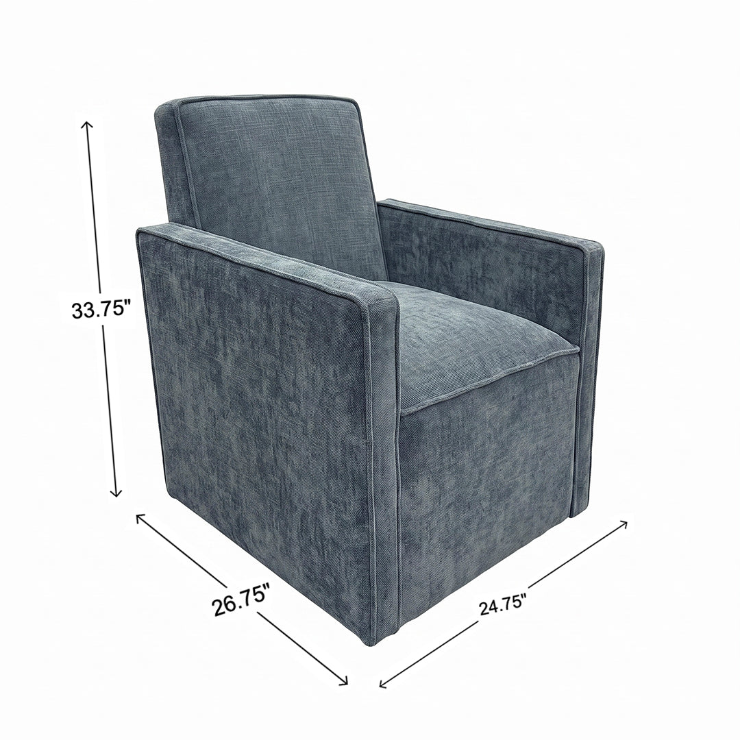 Selene Upholstered Dining Armchair from Kuka Home in Polyester - Armrest detail