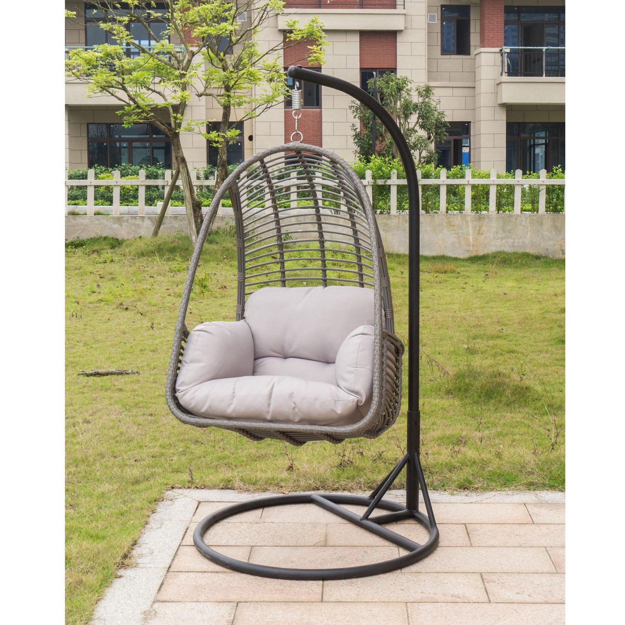 Hanging Basket Chair - Grey