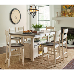 Madison County High-Low Table - White