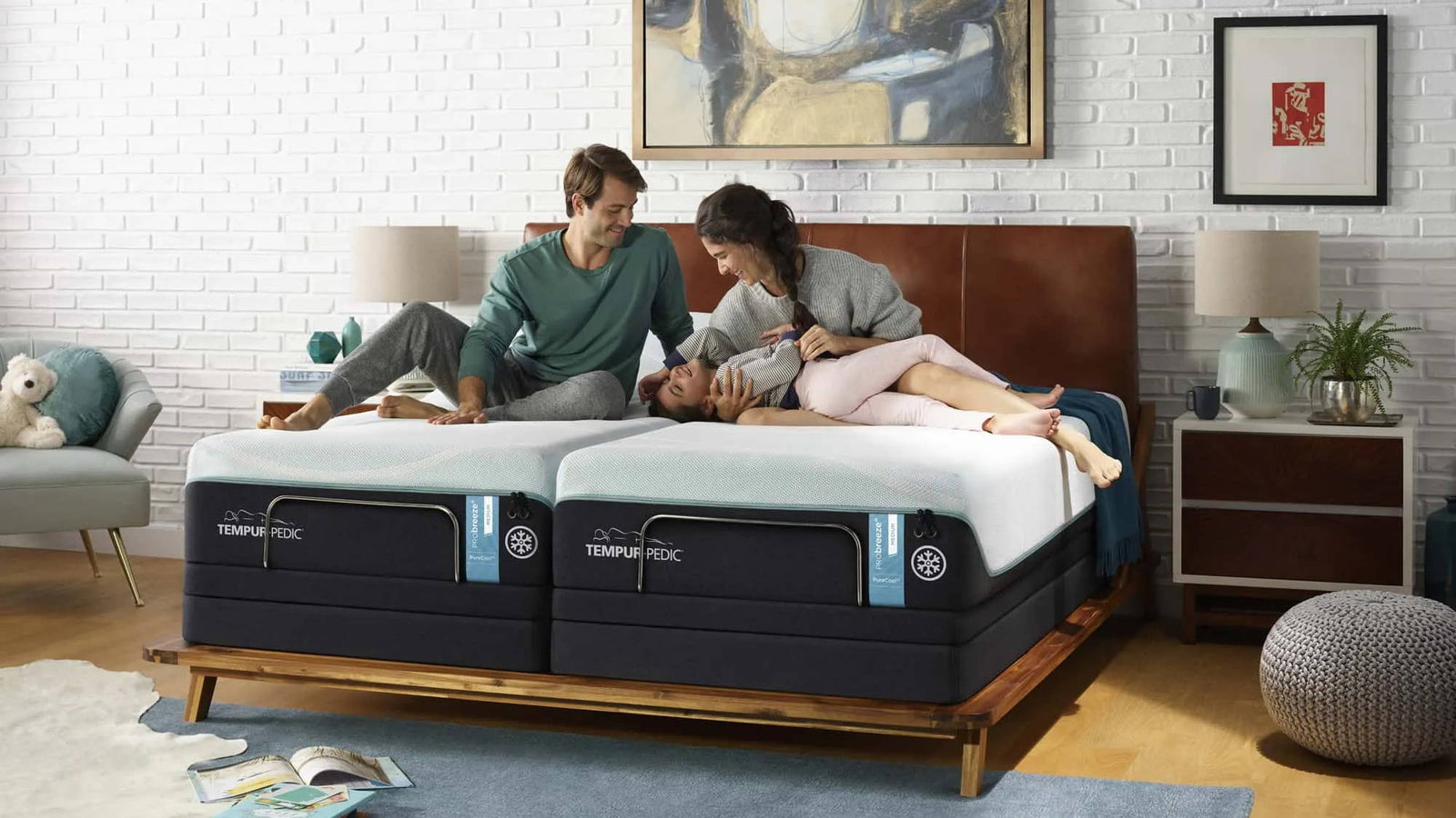 Cooling mattress with gel foam and airflow technology layers shown in cross section