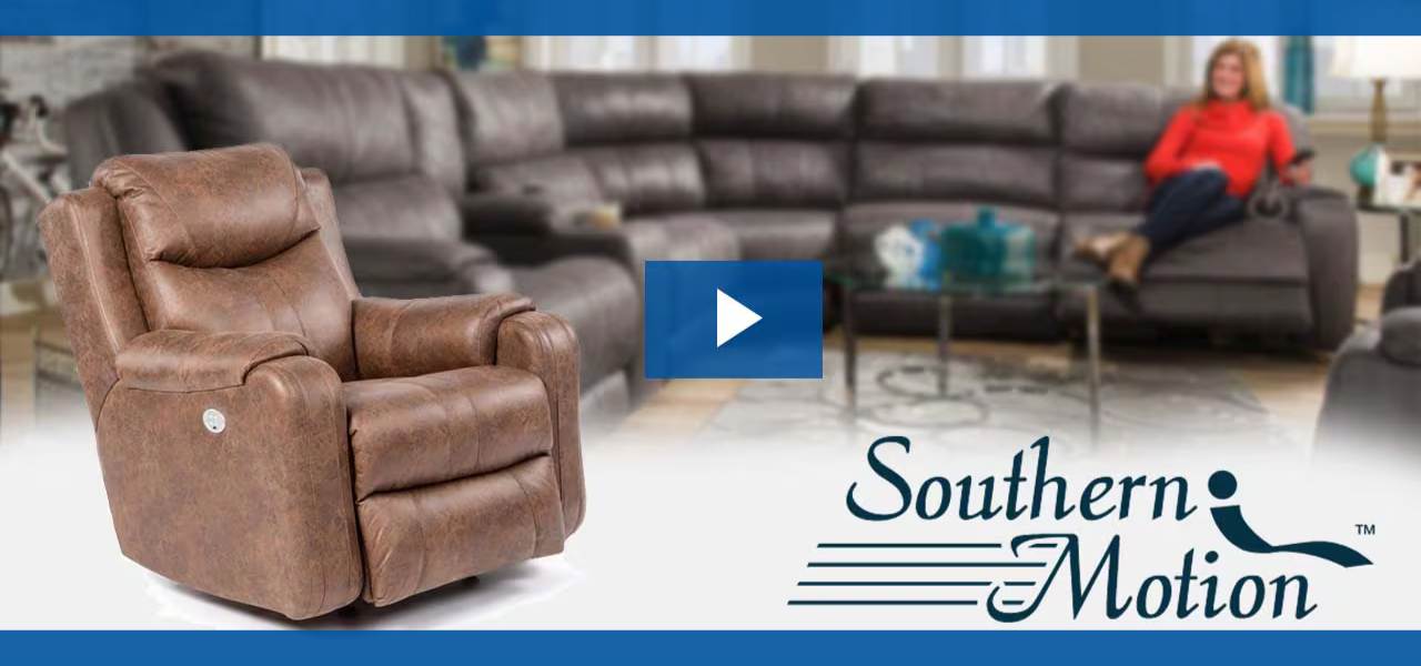 Recliner and sectional sofa from Southern Motion in a living room setting.