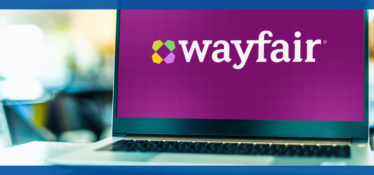 Wayfair website showing furniture browsing and online shopping interface