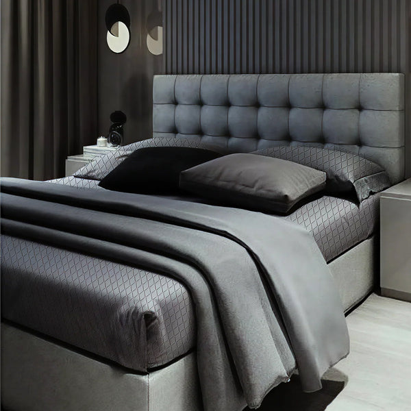 Gray Cotton / Natural Fiber Blend Cooling Cotton Sheets from Lusomé - Alternate angle