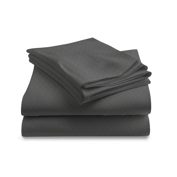 Gray Cotton / Natural Fiber Blend Cooling Cotton Sheets from Lusomé