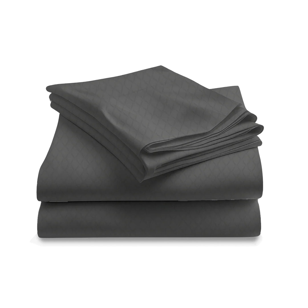 Gray Cotton / Natural Fiber Blend Cooling Cotton Sheets from Lusomé