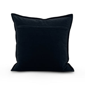 Cotton Velvet Pillow - Black