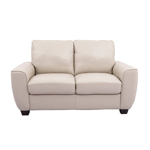 Evan Leather Loveseat