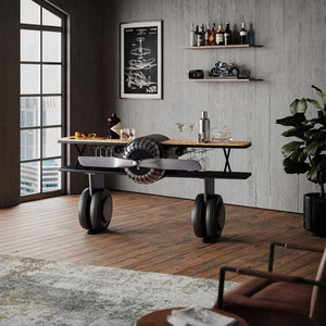 Vintage Bi-Plane Console Bar