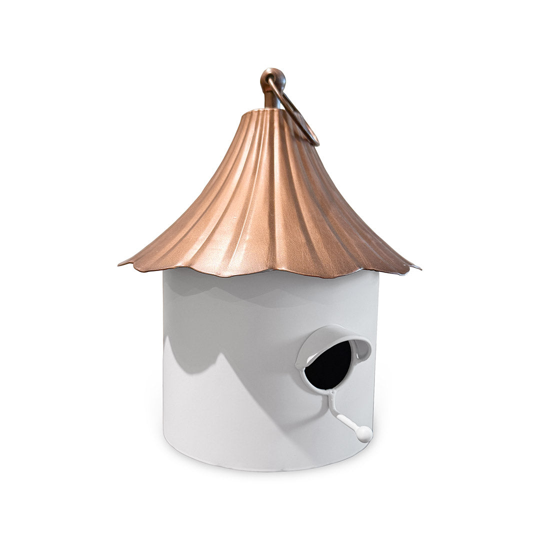 Copper & White Birdhouse