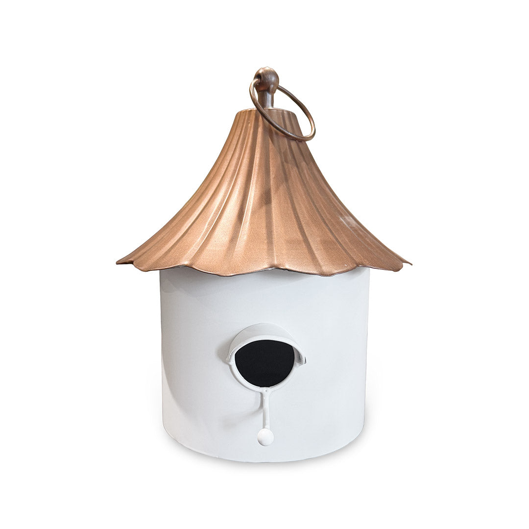 Copper & White Birdhouse