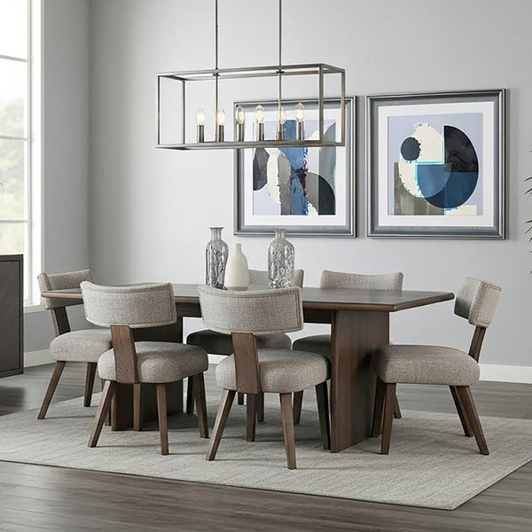 Malibu Dining Set (5pc) (Seats 4-6) from Sunny Designs, Inc. in Brown Upholstered - Alternate angle