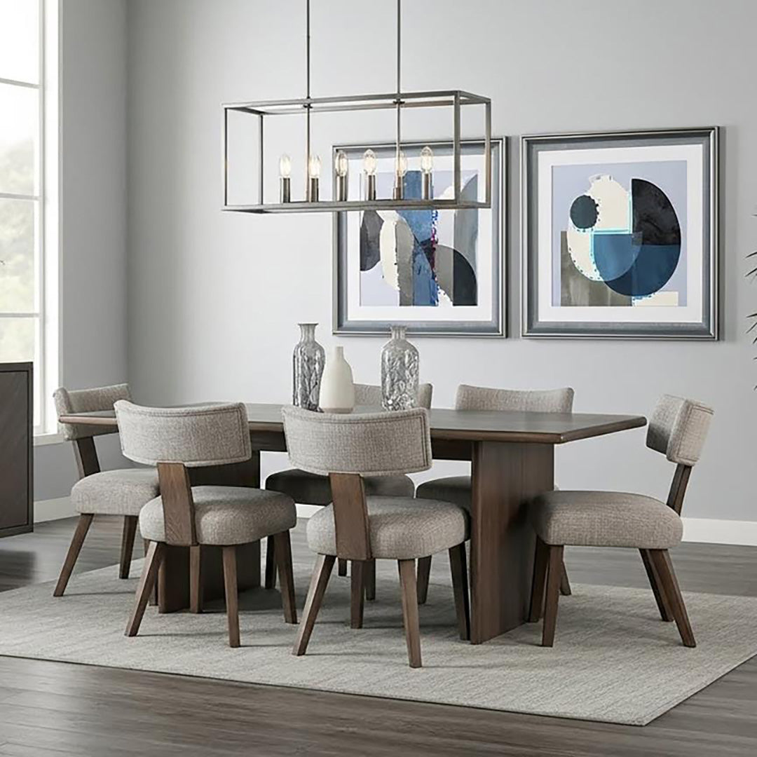 Malibu Dining Table (Seats 4-6) from Sunny Designs, Inc. in Brown Veneer - Alternate angle