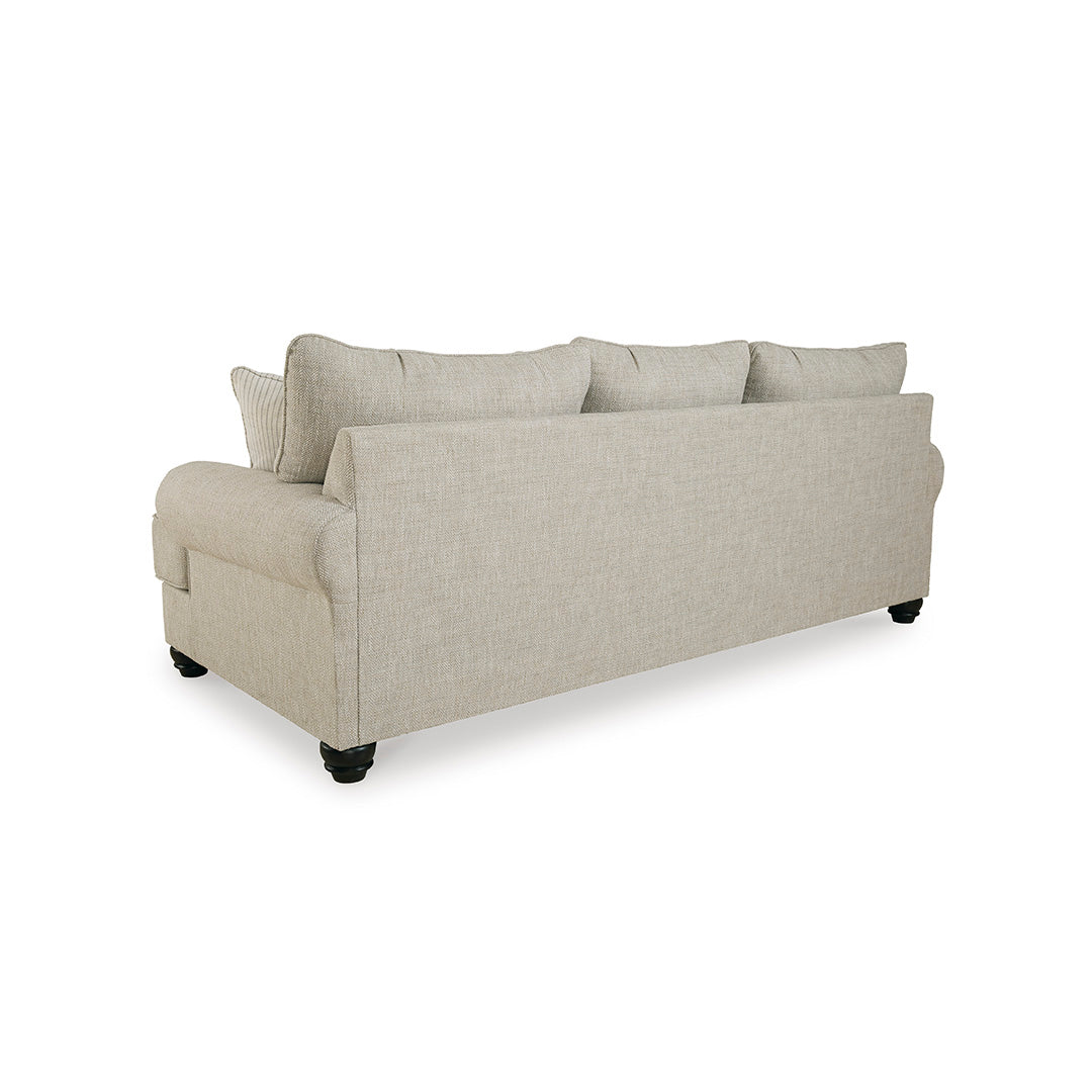 Beige sofa on a white background