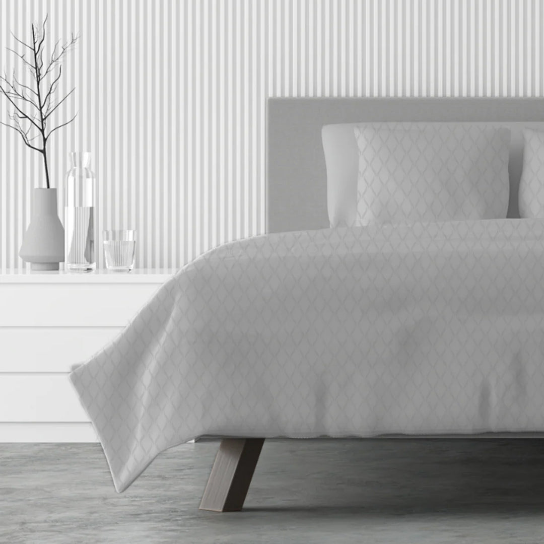 Gray Cotton / Natural Fiber Blend Cooling Cotton Sheets from Lusomé - Alternate angle
