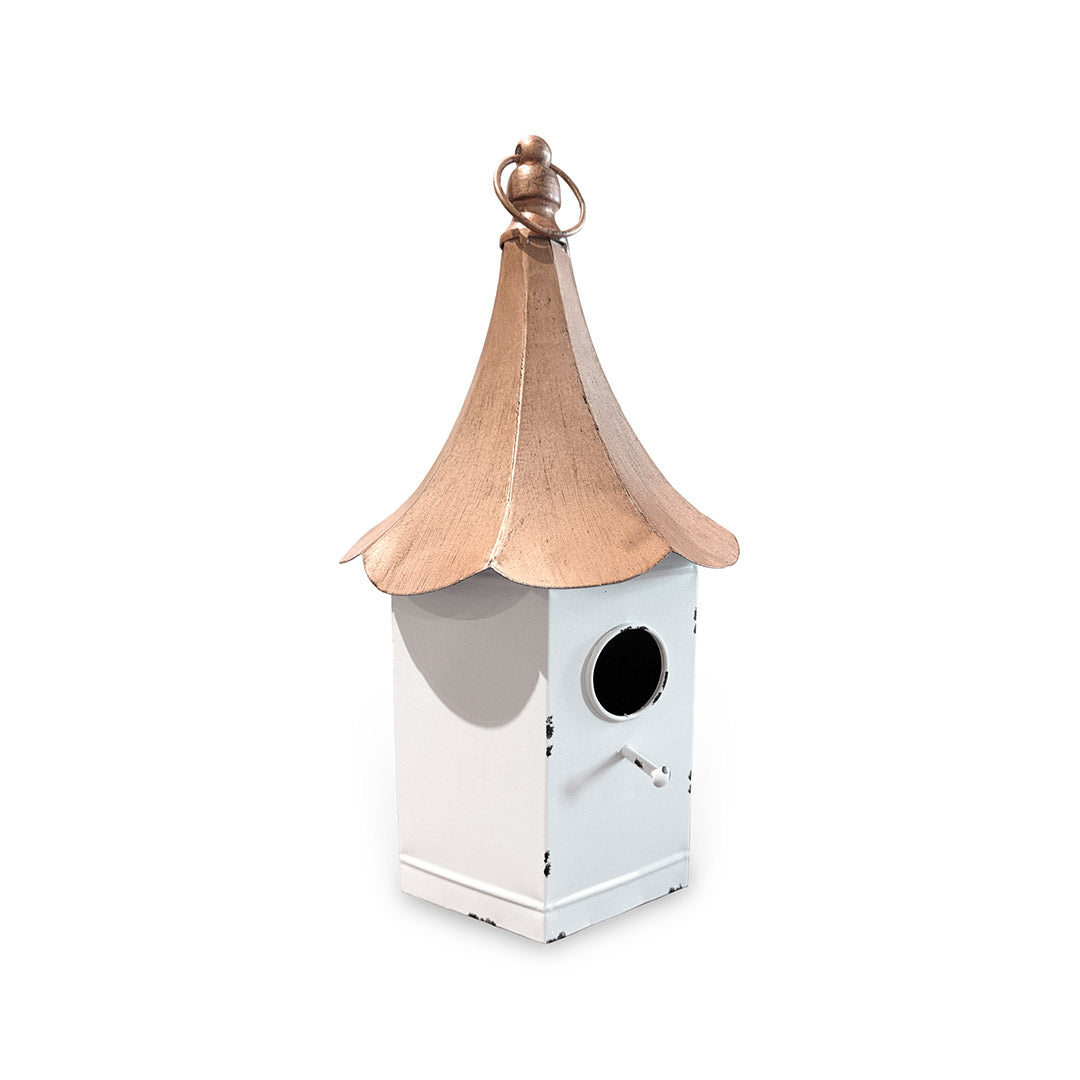 Copper & White Birdhouse