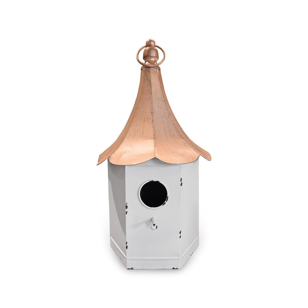 Copper & White Birdhouse