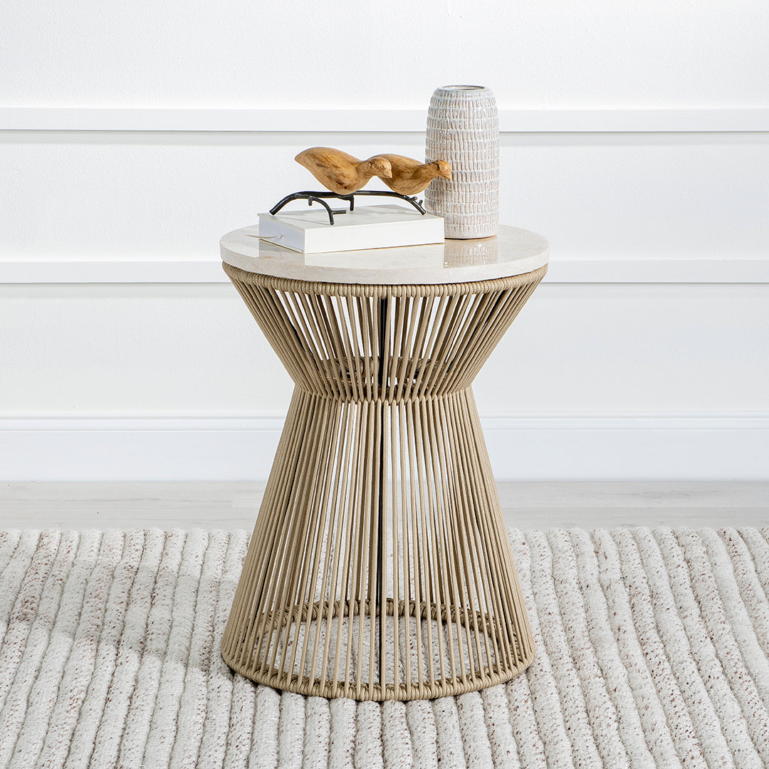 Biscayne Round Rope End Table