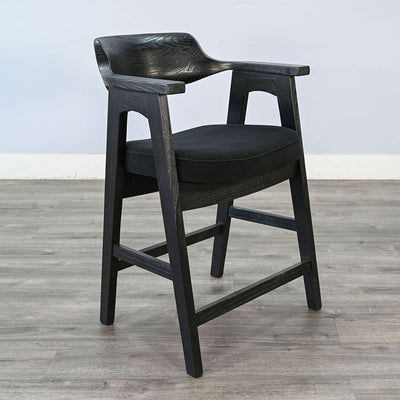 Wren counter height stool in black, 360-degree spin view, from Sunny Designs