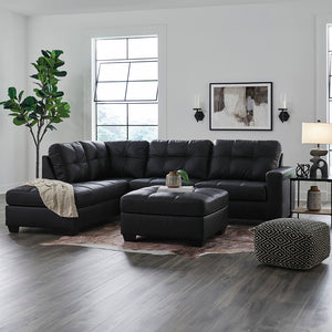 Barlin Mills Left Chaise Sectional with Ottoman