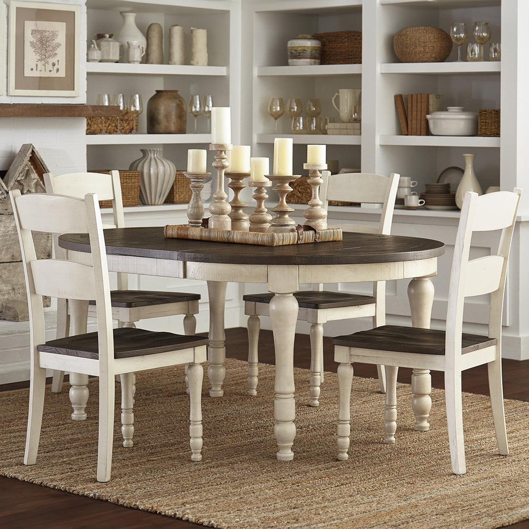 Madison County Oval Dining Set - White