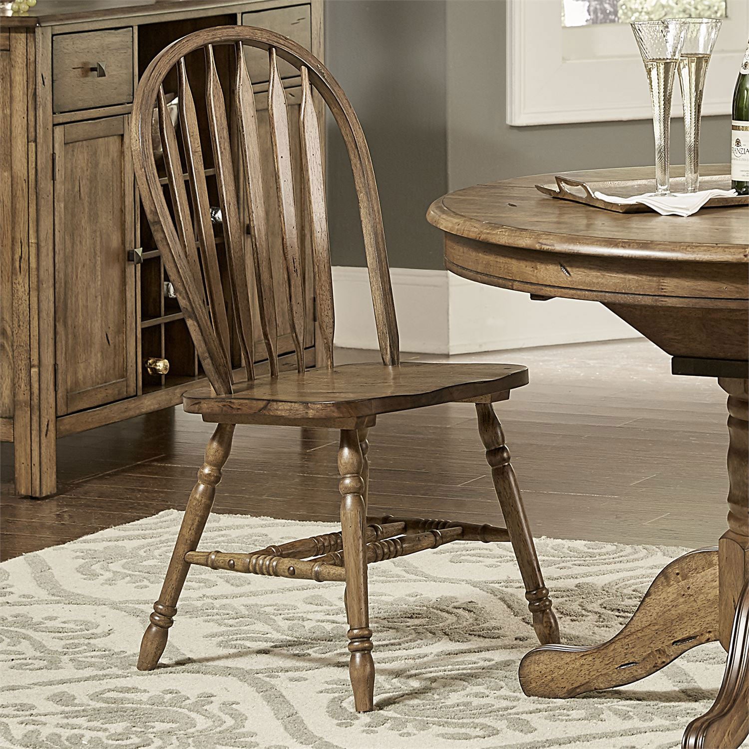 Carolina Crossing Windsor Side Chair - Honey