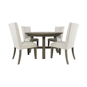 Telluride Driftwood Upholstered Dining Set (5pc)