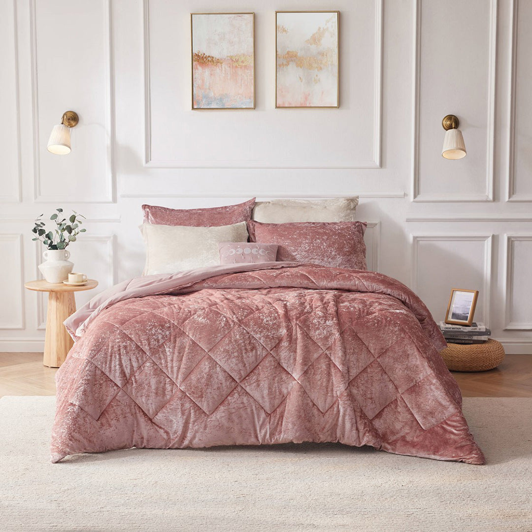 Felicia Reversible Velvet Comforter Set