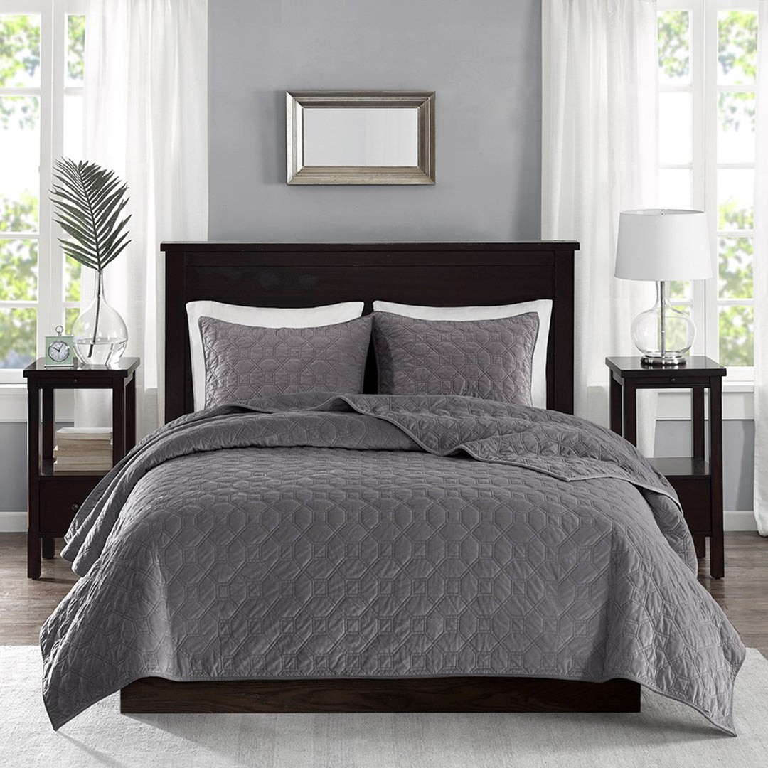 Harper Gray Coverlet Set