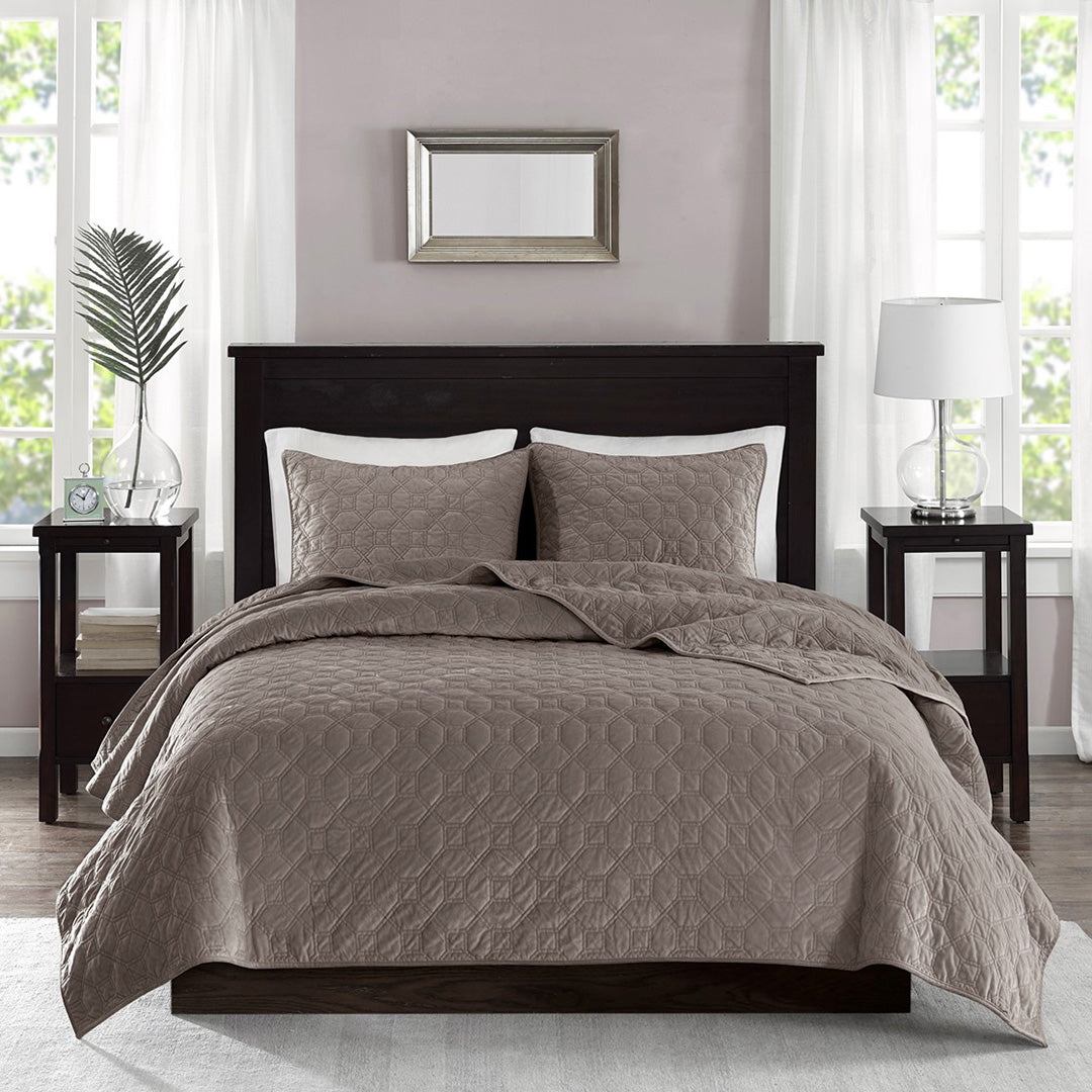 Harper Taupe Coverlet Set