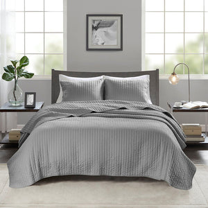 Keaton Gray Coverlet Set