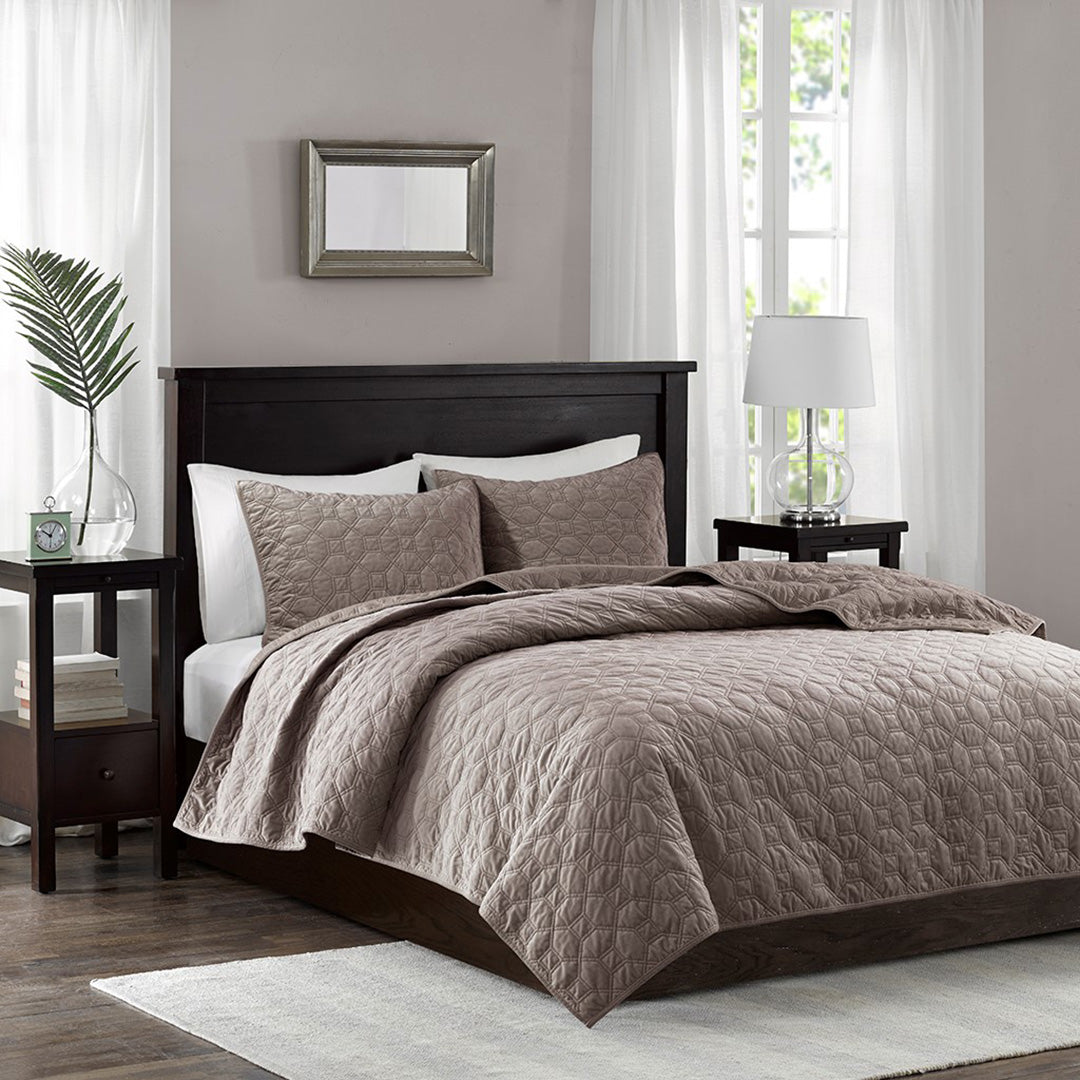 Harper Taupe Coverlet Set