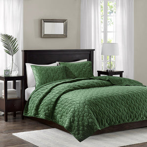 Harper Green Coverlet Set