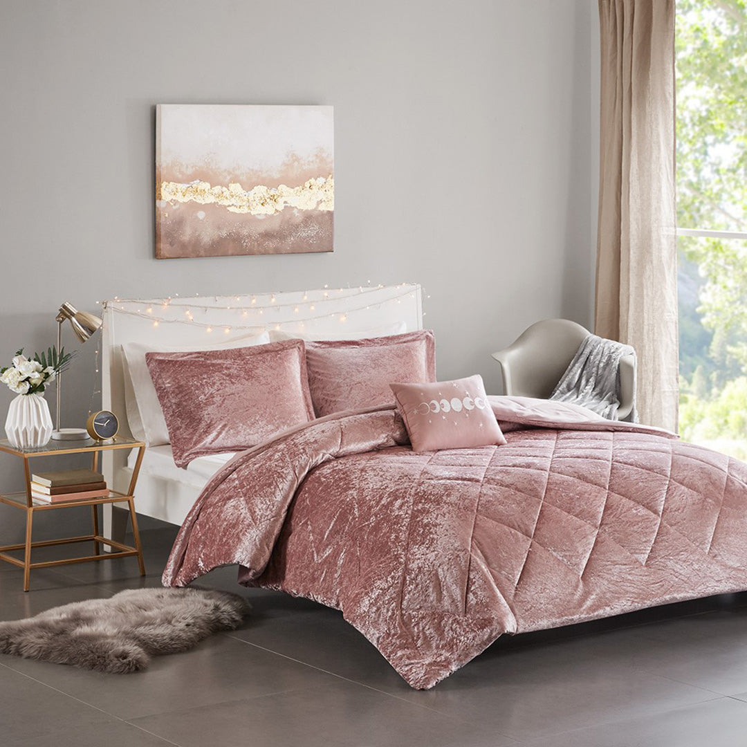 Felicia Reversible Velvet Comforter Set