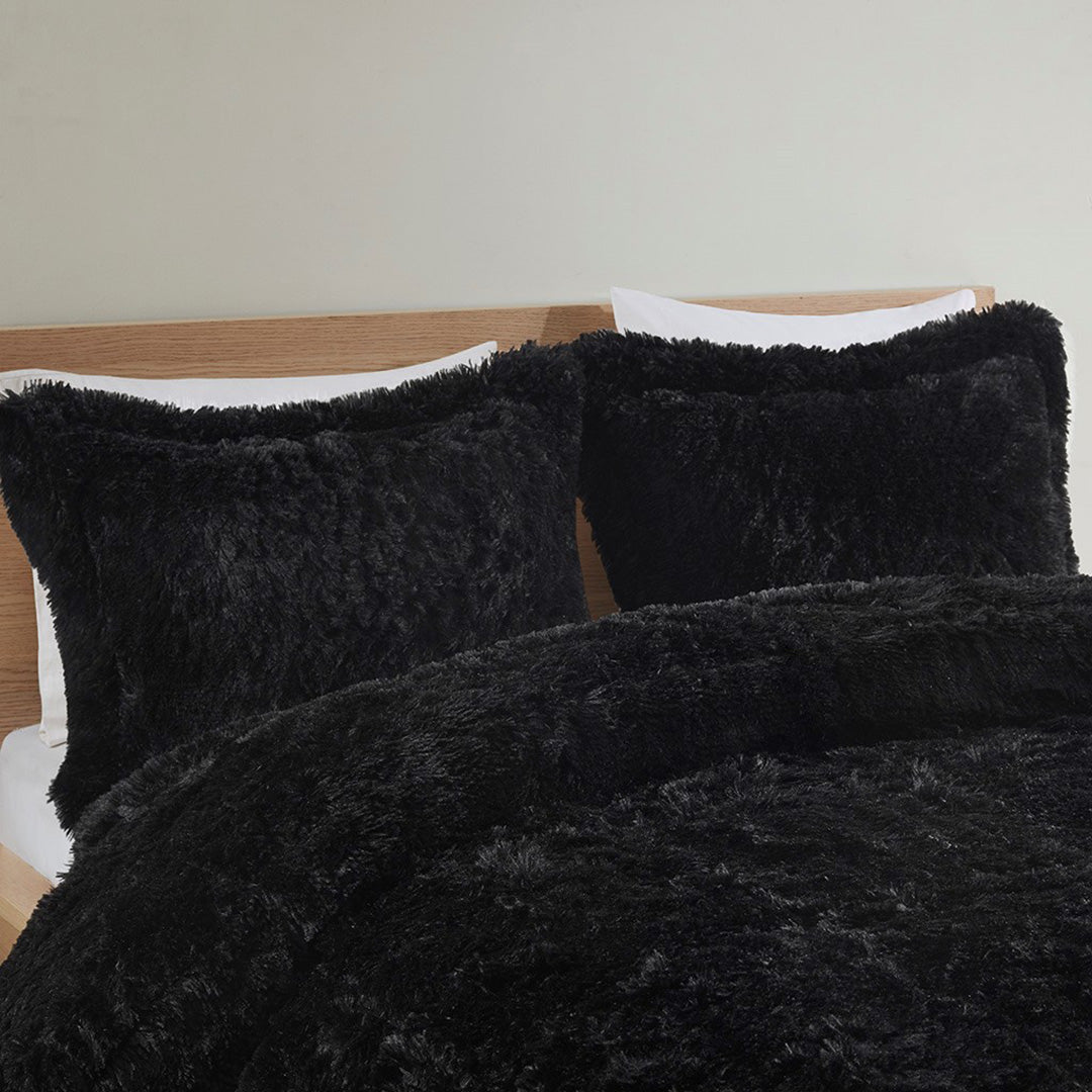 Malea Shaggy Long Fur Comforter Mini Set