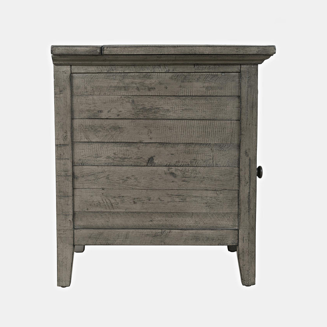 Craftsman Power Side Table - Stone