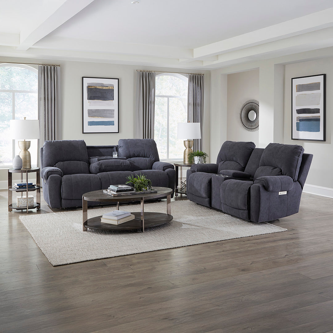 Asher Zero Gravity Loveseat with Console