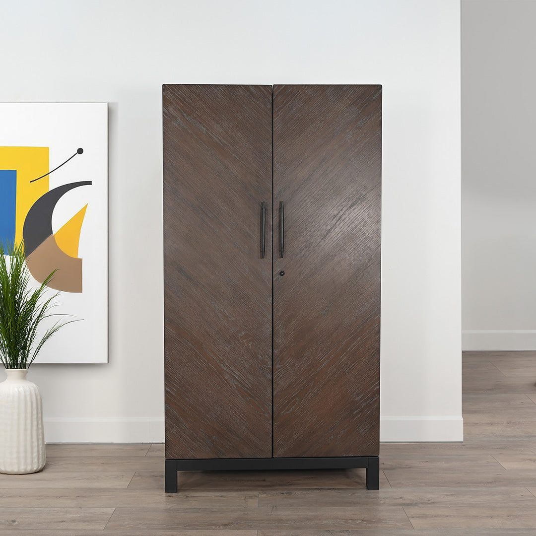 Malibu Bar Cabinet from Sunny Designs, Inc. in Brown Veneer - Alternate angle