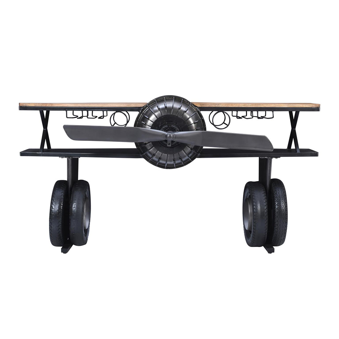 Vintage Bi-Plane Console Bar