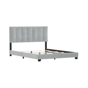 Channel Upholstered Bed - Queen