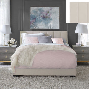 Channel Upholstered Bed - Queen