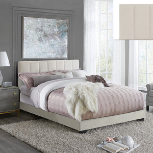 Channel Upholstered Bed - Queen