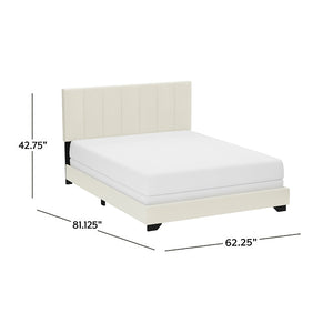 Channel Upholstered Bed - Queen