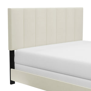 Channel Upholstered Bed - Queen