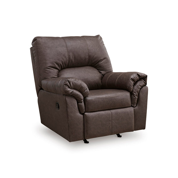 Willow Rocker Recliner from Signature Design by Ashley in Faux Leather / Leather-Look with Manual Recline - Angle view