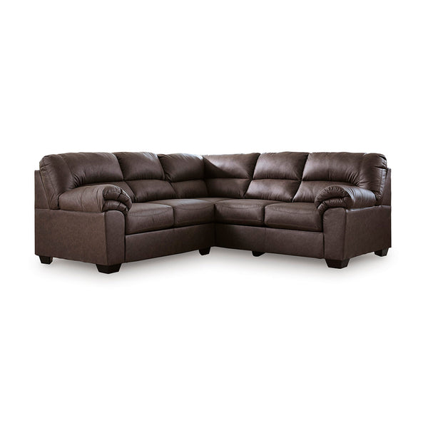 Willow Sectional with Ottoman (2-Piece) from Signature Design by Ashley in Faux Leather / Leather-Look - Alternate angle