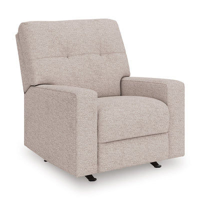 Storrow Rocker Recliner in beige polyester from Signature Design by Ashley